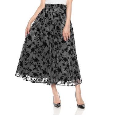 フラワー柄ロングスカート