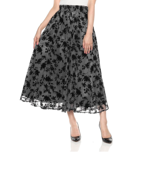 フラワー柄ロングスカート