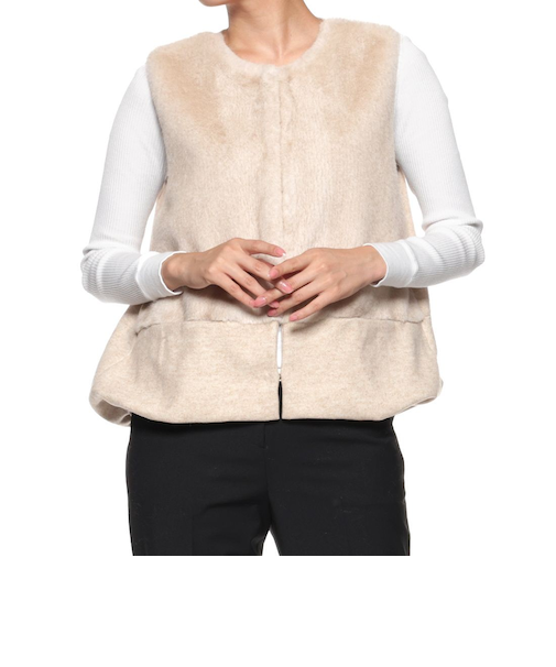 異素材コンビネーションベスト