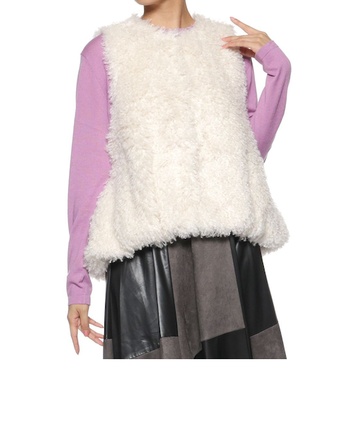 フェイクファー ショートベスト