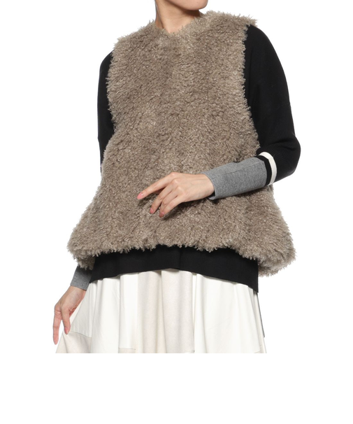 フェイクファー ショートベスト