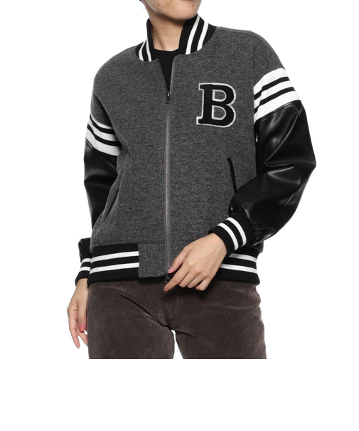 異素材コンビネーション スタジアムジャンパー