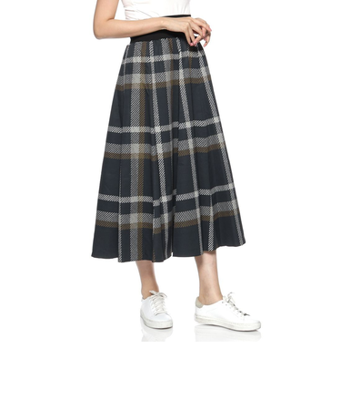 ウォッシャブル チェック柄リバーシブルスカート
