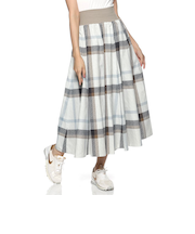 ウォッシャブル チェック柄リバーシブルスカート