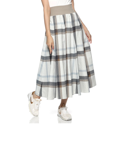 ウォッシャブル チェック柄リバーシブルスカート