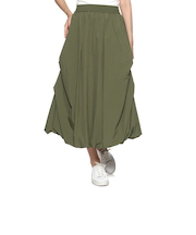 ウォッシャブル ギャザーバルーンスカート