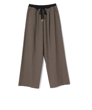 ウォッシャブル ダブルウエストワイドパンツ