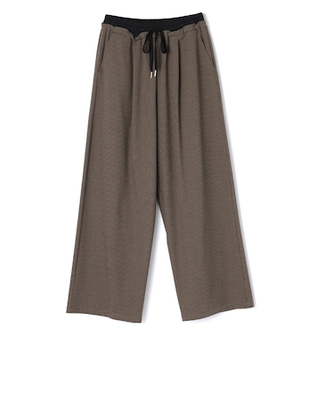 ウォッシャブル ダブルウエストワイドパンツ