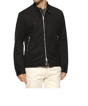 ウォッシャブル フェイクスエード素材シングルライダースジャケット