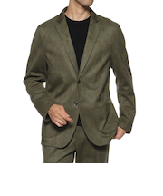 セットアップ ポンチ素材フェイクスエードジャケット