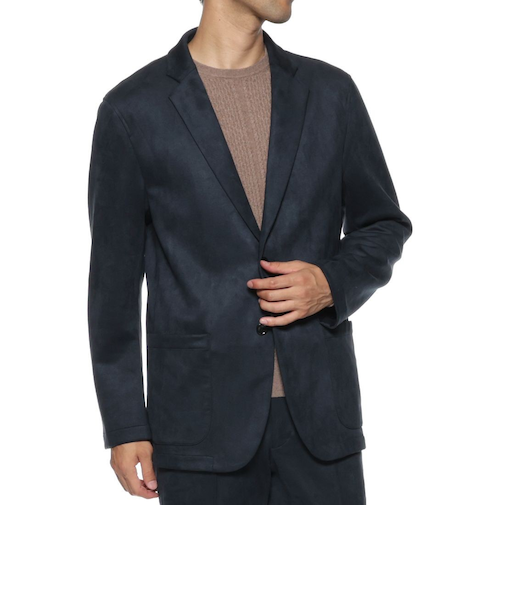 セットアップ ポンチ素材フェイクスエードジャケット