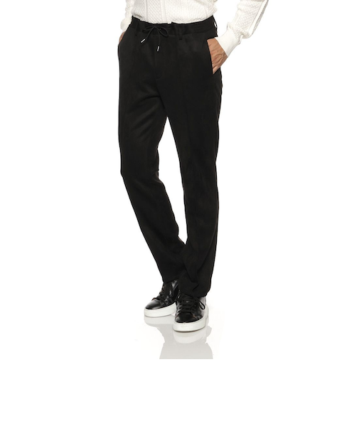 セットアップ ポンチ素材フェイクスエードパンツ