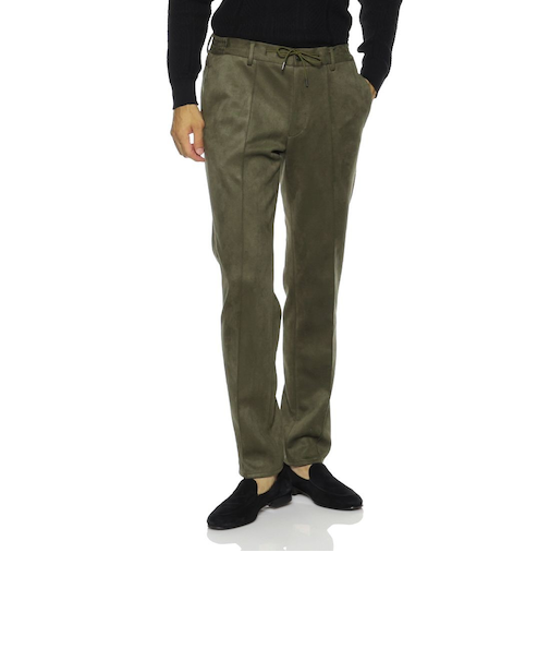 セットアップ ポンチ素材フェイクスエードパンツ