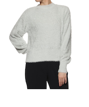 ウォッシャブル フェザーヤーン ラメニットプルオーバー