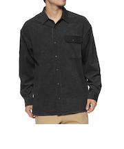 コットンコール素材 ポケットシャツ