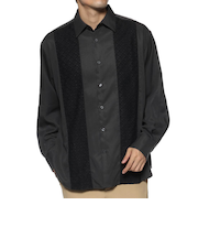 レース切替 ルーズフィットシャツ