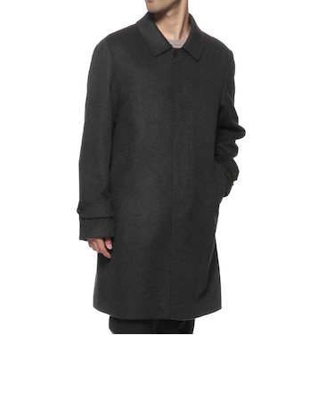 カシミヤ ステンカラーコート