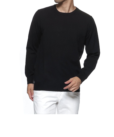 クルーネックニットプルオーバー