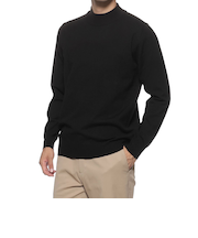 モックネックニットプルオーバー