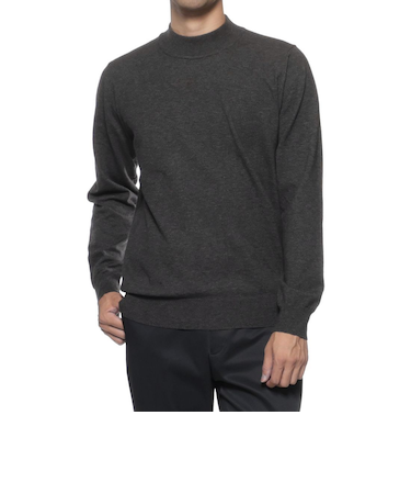 モックネックニットプルオーバー