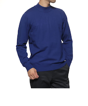 モックネックニットプルオーバー