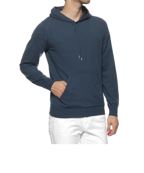 フード付ニットプルオーバー