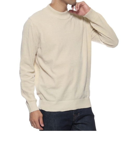 モックネックニットプルオーバー