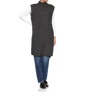 ウォッシャブル ノースリーブ チュニックニットプルオーバー