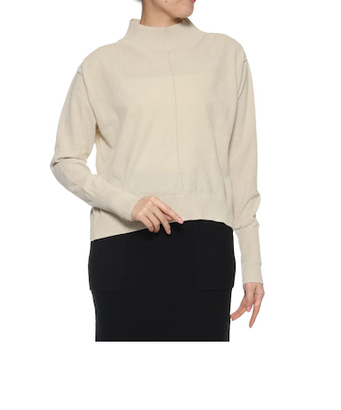 モックネック ニットプルオーバー