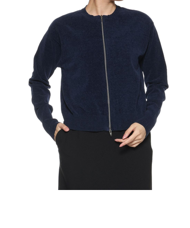 ダブルジップ ニットカーディガン