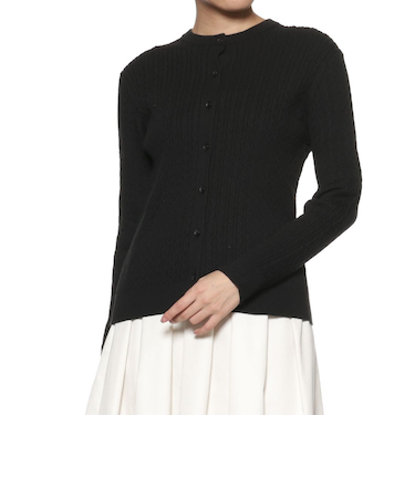 ケーブルニットカーディガン