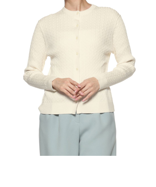 ケーブルニットカーディガン