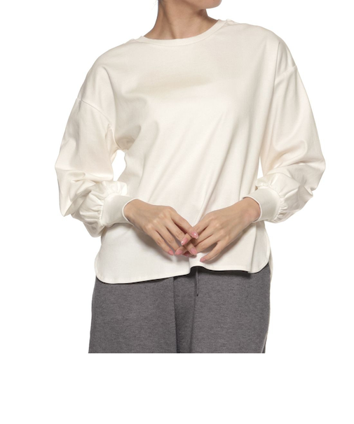 ウォッシャブル ボリュームスリーブデザインカットソー