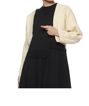 ウォッシャブル ジャカードニットボレロ