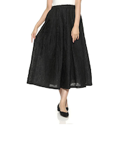 ウォッシャブル ジャカード素材 シャイニータックフレア スカート