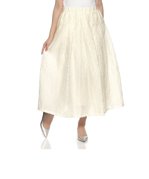 ウォッシャブル ジャカード素材 シャイニータックフレア スカート