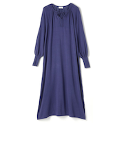 ウォッシャブル バルーンスリーブ ニットドレス