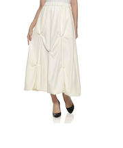 ウォッシャブル ツイストデザイン バルーンスカート