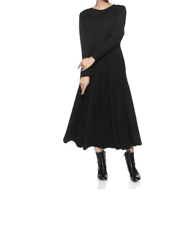 ウォッシャブル フレアドレス