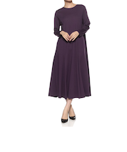 ウォッシャブル フレアドレス