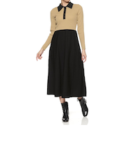 襟付きニットドレス