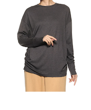 ウォッシャブル サイドギャザーカットソー