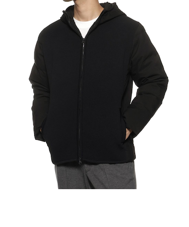 異素材コンビネーション ダウンブルゾン