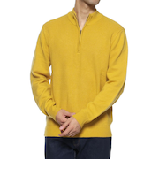 ウォッシャブル ハーフジップニットプルオーバー