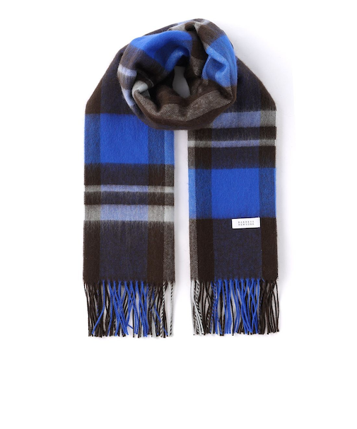 チェック柄フリンジスカーフ