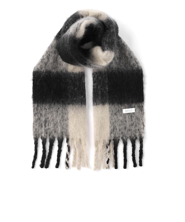 チェック柄フリンジスカーフ