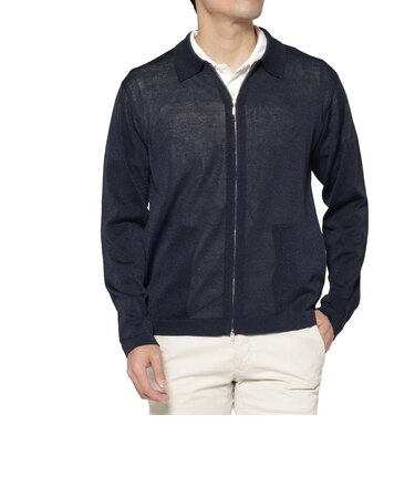 ジップアップニットカーディガン