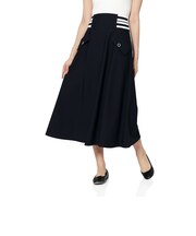 ウォッシャブル サイドボーダーフレアスカート