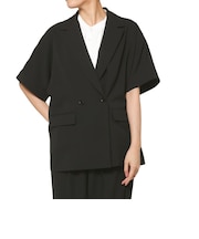 セットアップ ウォッシャブル ハーフスリーブジャケット