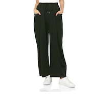 セットアップ ウォッシャブル サイドタック入りドローストリングバレルレッグパンツ